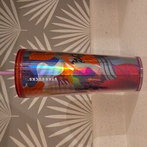 Starbucks Summer 2024 Maximal Butterfly Pattern Tumbler.